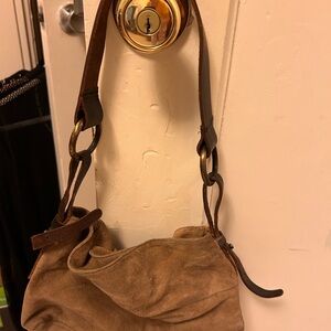 Brown Suede Steve Madden Shoulder Bag
